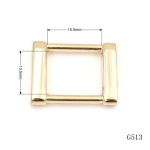 Boucle carrée en métal <span class=keywords><strong>de</strong></span> conception classique avec <span class=keywords><strong>barre</strong></span> ronde <span class=keywords><strong>de</strong></span> 16 mm en alliage <span class=keywords><strong>de</strong></span> zinc, boucle carrée en métal doré clair pour sac à main - Product Image 1