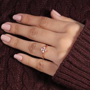 Anillo de Compromiso de Acero Inoxidable Chapado en Oro de 18K, Estilo Clásico, Moissanita Creada en Laboratorio, Certificado IGI, Regalo de Boda, Joyería Fina - Product Image 1