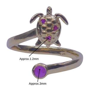 925 Sterling Silver Gold Plated Ruby Diamond <b>Ring</b> - Product Image 3