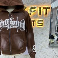 Nueva llegada al mejor precio más demandado cremallera Sudadera con capucha Puff impreso hecho en fábrica precio barato sudaderas con capucha hombres