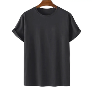 Camisetas de Algodón 100% al por Mayor, Personalizadas con Impresión, Manga Corta, Estilo Ringer Negro, Tejido de Punto, OEM ODM Disponible - Product Image 1