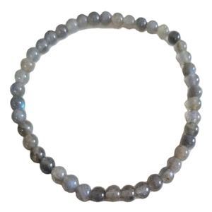 Bracelet de pierres précieuses Labradorite réglable 6 MM pour femmes brins naturels forme de boule de perle accessoire d'été cadeau direct d'usine - Product Image 1