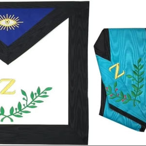 Conjunto de Mandil y Collar de 4º Grado del Rito Escocés Masónico, Mandil Bordado a Máquina de la Mejor Calidad - Product Image 1