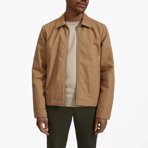 Veste vintage personnalisée de haute qualité pour hommes Veste à fermeture éclair en coton rempli de toile pour hommes - Product Image 1