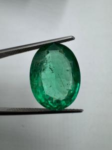 มรกตธรรมชาติ8-9กะรัตสีเขียวรูปไข่ตัดเหลี่ยมเพชรพลอยหลวมเล็กน้อยรวมอัญมณีหายาก - Product Image 3