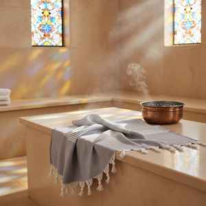 Toalla Peshtemal de Algodón Turco 100% al por Mayor, 100x175cm, para Hammam, Sauna, Playa, Ligera, de Secado Rápido, Ecológica y Altamente Absorbente - Product Image 4