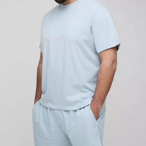 Chándal corto bordado de corte Regular para hombre, ropa informal transpirable de calidad superior, chándal para hombre - Product Image 1