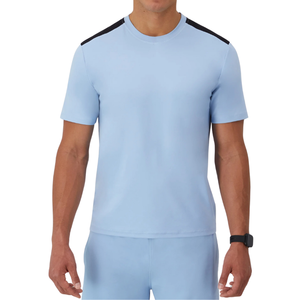 Camiseta de Manga Corta con Cuello Redondo para Hombre, Venta al por Mayor, Logotipo Personalizado, Camiseta Deportiva para Gimnasio, Camiseta de Manga Corta con Cuello Redondo de Corte Regular para Hombre - Product Image 2