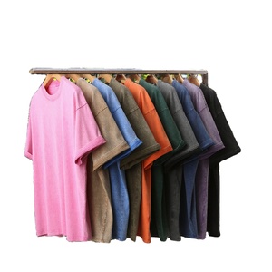 เสื้อยืดโอเวอร์ไซส์ผู้ชายผ้าฝ้าย 100% คุณภาพสูง 230GSM พิมพ์ลายกราฟิกแบบวินเทจ ล้างสีแบบแอซิดวอช ดีไซน์เรียบง่าย สวมใส่สบาย - Product Image 1