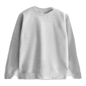 Sudadera Ecológica de Invierno para Mujer, Cuello Redondo, Bordada, Transpirable, de Forro Polar, 340g, Gris, Cortavientos, Poliéster/Algodón - Product Image 1