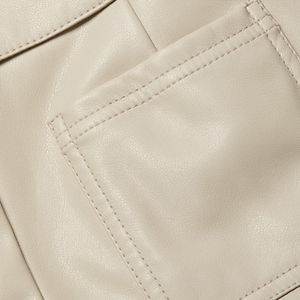 Pantalones Largos de Cuero Casuales y Rectos de Cintura Alta con Frente Plano para Mujer, Estilo Urbano, Fabricante OEM Personalizado - Product Image 6