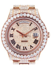 Montre de luxe Mossinate en acier inoxydable doré à la demande avec diamants Montre-bracelet à quartz pour hommes disponible à la vente - Product Image 4