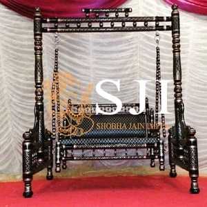 Decoraciones de columpio sankheda negras y doradas antiguas, decoración colgante elegante para interiores y exteriores para eventos festivos - Product Image 1