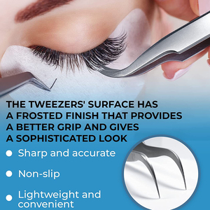 Pinzas para pestañas de cejas de acero inoxidable personalizadas de alta calidad para maquillaje pinzas para cejas con embalaje - Product Image 6