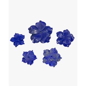 Perles de fleurs en lapis-lazuli - Assortiment de pierres naturelles - Product Image 1