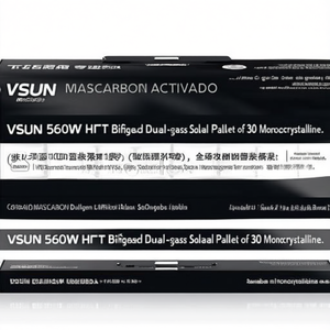 Panneau solaire bifacial à double vitrage VSUN 560W HJT, palette de 30 monocristallins - Product Image 2