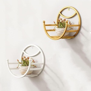 Jardinière murale ronde moderne chic pour la verdure d'intérieur, décoration élégante pour la maison, balcon, bureau et présentoir multi-usages à l'intérieur - Product Image 5