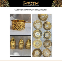 Hookah Farida Kualitas Unggul Grosir Berlapis Emas Warna Emas/Perak Buatan Tangan Model Mesir Arab Mini Tempat Arang