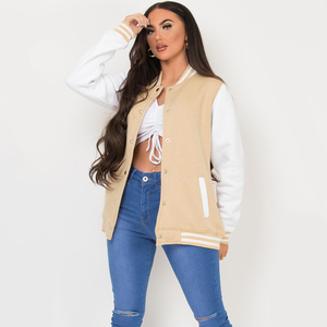 New Female Designer Button Closter Casual Bomber Varsity <b>Jackets</b> Streetwear Fashion Winter Women Varsity <b>Jackets</b> - Product Image 5