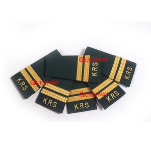 Wholesale Ceremonial Uniform Epaulettes Rank Customized Design Custom Gold <b>Black</b> Color and Bulk Quantity Sale Epaulettes - Product Image 1