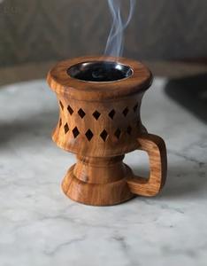 Elegant Coffee Coloured Arabic Eastern Arabic Sandalwood Aromatherapy Incense Burner Party Holiday Decoration <b>Oud</b> <b>Bakhoor</b> - Product Image 5