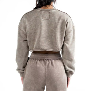 Survêtement élégant en coton solide pour femmes, grande taille, décontracté, conception d'épaule tombante, technique de sublimation, polaire respirante - Product Image 5