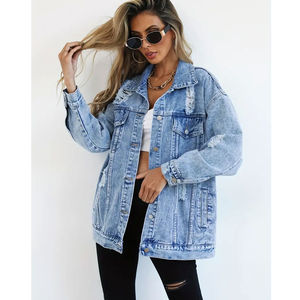 Vente directe d'usine - Nouvelle mode : vestes en jean respirantes pour femmes, meilleur prix, veste en jean tricotée rembourrée en coton, tissu en toile - Product Image 6