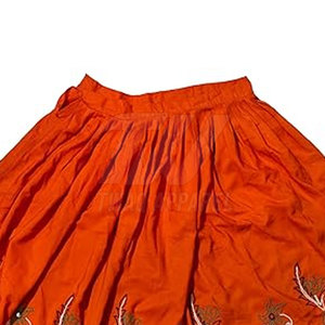 Falda de algodón de estilo cultural con forma fluida y bordes llamativos Falda tradicional de estilo vintage - Product Image 6