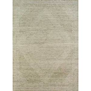 Manifest Green Hand Knotted Wool <b>Rug</b> AKWL-1313(Cs-01) 10mm Geometric <b>Boho</b> for Home for Entryway Hallway Living Rectangle - Product Image 1
