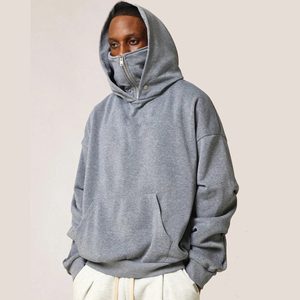 เสื้อฮู้ดสวมหัวแนวสตรีทสวมใส่สบายใส่100% พิมพ์ลายผ้าฝ้ายระบายอากาศได้ดีป้องกันรอยยับใส่ลำลองใส่สบายดูเท่ - Product Image 5