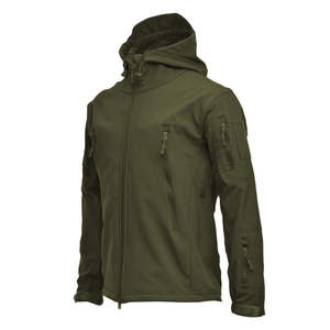 Chaqueta de lluvia ligera con cremallera completa para hombre, ropa de calle de gran venta, Abrigo con capucha impermeable y a prueba de viento, piel de oveja de talla grande - Product Image 4