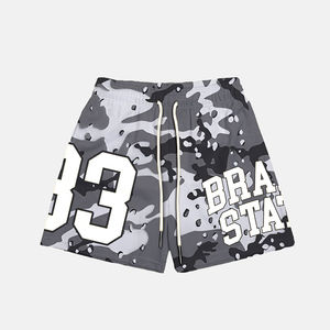 Pantalones Cortos de Fútbol Personalizados con Sublimación de Camuflaje 2025, Pantalones Cortos de Malla con Cordón y Letras de Número de Club Personalizadas para Hombre - Product Image 6