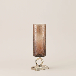 Jarrón de Flores de Metal y Vidrio Más Vendido para Mesa de Noche de Dormitorio, Crea un Ambiente Sofisticado con un Atractivo Contemporáneo - Product Image 3