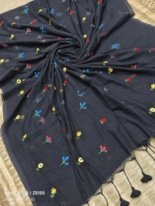 VESTIDO SAREE DE ALGODÓN MAL ECOLÓGICO, LIGERO Y TEJIDO, IDEAL PARA EL VERANO, PARA NIÑAS Y MUJERES, PERFECTO PARA BODAS - Product Image 2