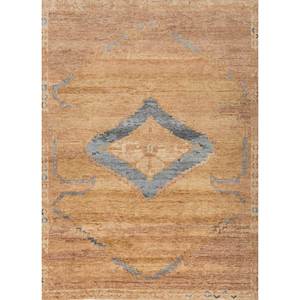 Alfombra de Lana Anudada a Mano AKWL-1876, Diseño de Medallón en Tonos Rojo Tomillo y Naranja, para Entrada del Hogar, Rectangular 9x12, Abstracta, Hecha a Mano por Artista - Product Image 1
