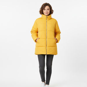 Chaqueta Acolchada para Mujer, Abrigo de Invierno Cálido y Ligero, Ropa Exterior Acolchada, Cómoda, Suave, Resistente al Viento y al Agua, con Capucha de Algodón - Product Image 2