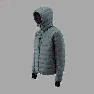Veste d'hiver légère et chaude pour homme, avec capuche et fermeture éclair, style décontracté pour l'extérieur - Product Image 2