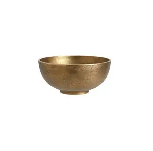 Customized Size Handmade Finished Gold Colored Bowl For Serving Food Bowl High Quality For Home Kitchenware Use Cheap Price