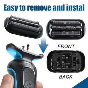Lot de 3 Têtes de Rasoir de Rechange pour Rasoir Électrique Homme Noir Lame Double Rotative Étanche IPX7 Lavable pour le Visage - Product Image 3