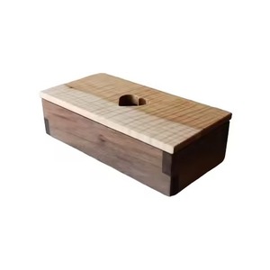 Porte-serviettes de boîte à mouchoirs en bois de qualité supérieure avec conception d'impression d'autocollant pour dessus de table de restaurant d'hôtel décoratif et usage quotidien - Product Image 3