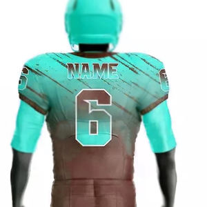 Camiseta de fútbol americano de poliéster 100% de peso pesado para hombre, camisetas personalizadas de equipo de secado rápido transpirables - Product Image 6