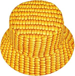 Sombrero de Pescador de Doble Cara para Viajes al Aire Libre, Gorra Panamá con Estampado de Vegetales y Maíz, 58cm, para Hombre y Mujer - Product Image 6