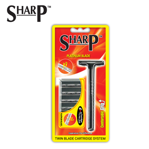 มีดโกนหนวดสแตนเลสใบมีดคู่แบบใช้แล้วทิ้งที่มีด้ามจับพลาสติก - Product Image 2