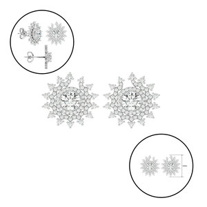 Pendientes de diamantes de moda elegantes de oro blanco de 10 quilates al mejor precio del fabricante indio directamente del fabricante - Product Image 5