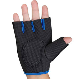 Guantes altos de medio dedo para hombre, transpirables, de cuero ventilado, antideslizantes, para gimnasio, venta al por mayor, Fitness, carreras, bicicleta, ciclismo - Product Image 4