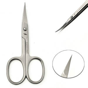 Tijeras de Uñas Profesionales de Acero Inoxidable de Alta Calidad con Hoja Curva, para Manicura y Pedicura de Precisión, Uso en Salón y Hogar - Product Image 1