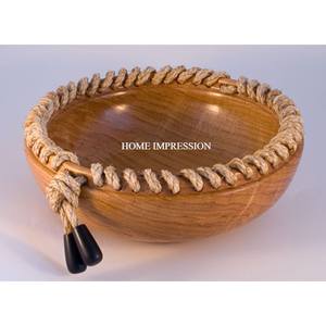 Grand saladier jetable en bois d'acacia fait à la main pour le riz, les nouilles, les bonbons, les fêtes, produit écologique, vente en gros - Product Image 2