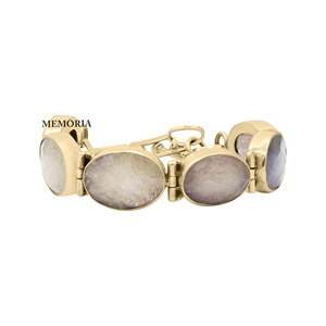 Wholesale 925 Sterling <b>Silver</b> Designer Handmade <b>Bracelet</b> Natural Oval Cut Moonstone with Gold Plating Luxury Jewelry - Product Image 2