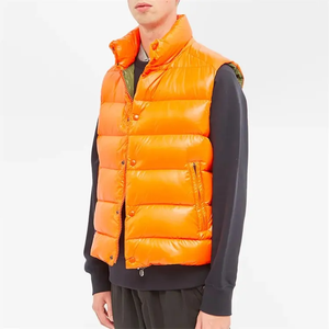 Gilet d'automne unisexe en tissu de nylon de grande taille, respirant et imperméable, avec logo personnalisé, à col en V et évacuation de l'humidité - Product Image 6