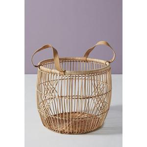 Cesta de ratán ecológica con asas, cesta de almacenamiento grande de mimbre, fácil de usar, portátil, boda, Navidad, cesta de regalo decorativa y papelera - Product Image 6